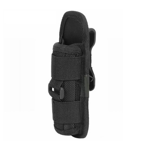 1pc Flashlight Pouch Holster Belt Carry Case Holder With 360 Degrees Rotat